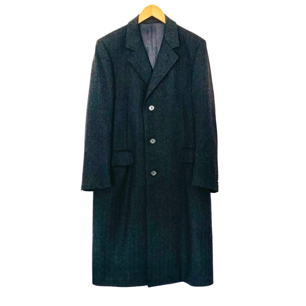 Men's Classic Black Overcoat